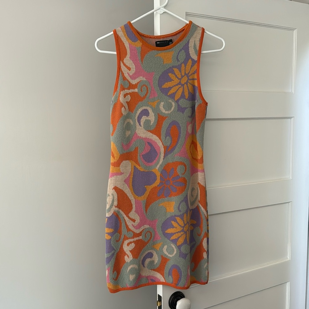 ASOS Colorful Knit Abstract Dress